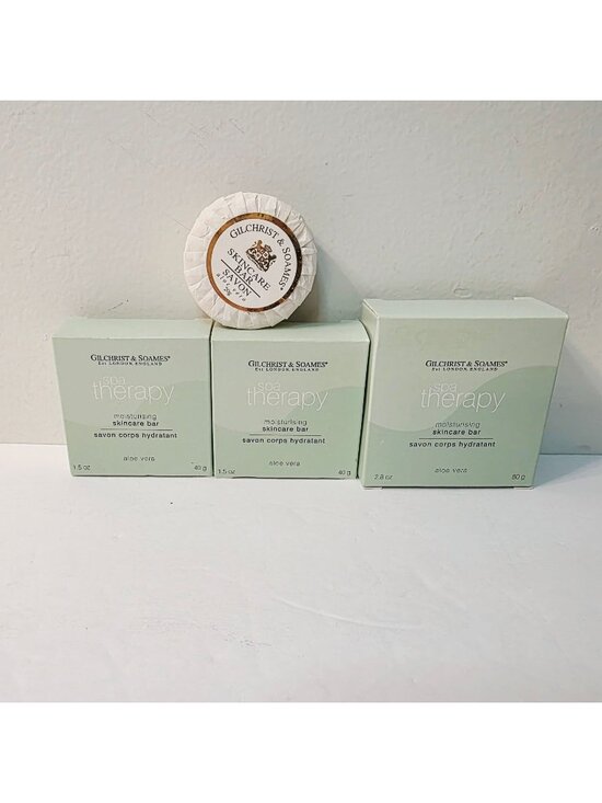 Gilchrist & Soames Other - 3 Gilchrist & Soames Spa Therapy Moisturizing Skin Care Bar AloeVera Soaps Trave